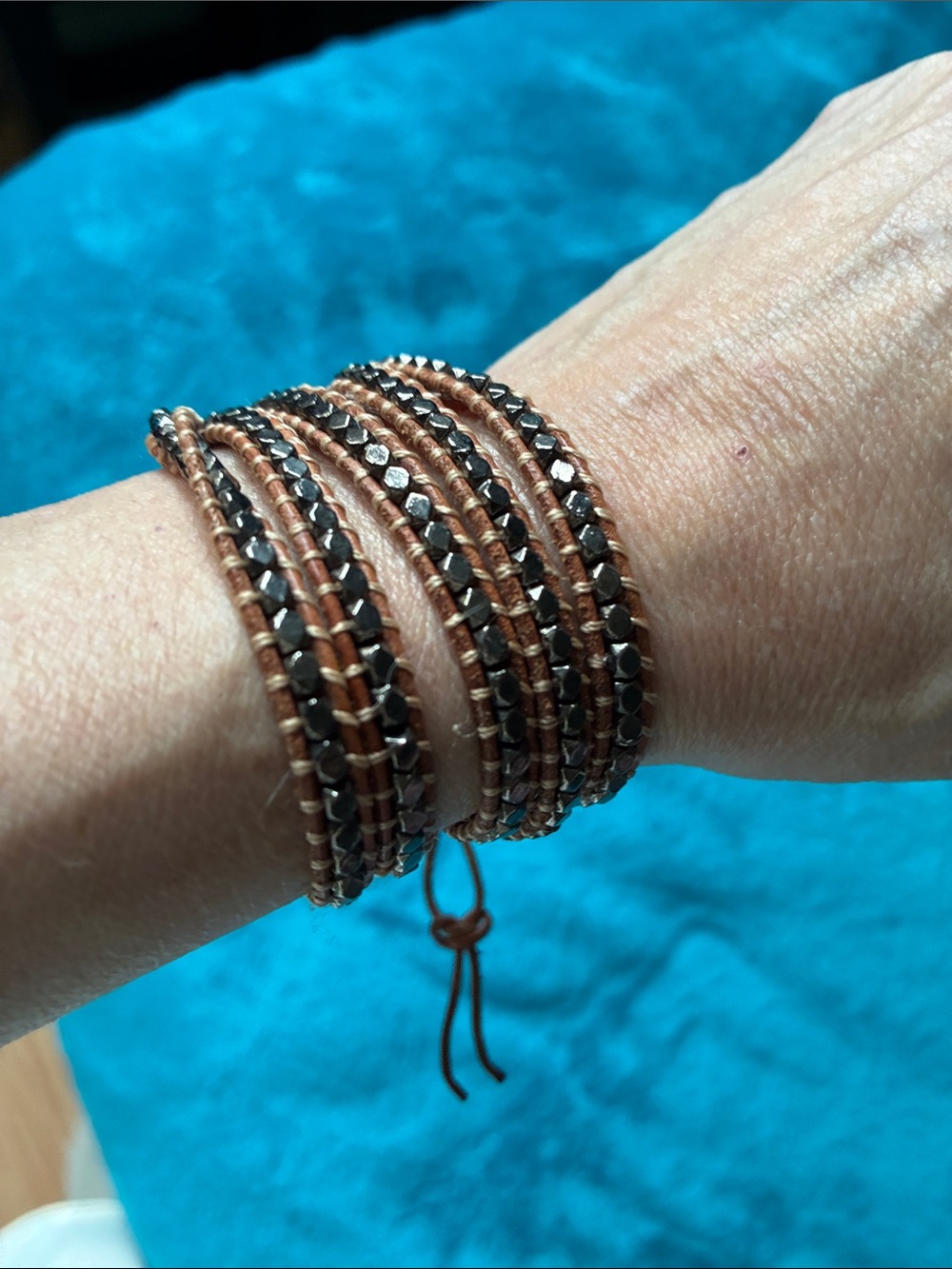 Victoria Emerson Brown and Black Wrap Bracelet